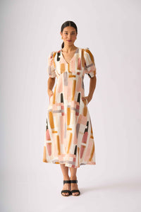 Foil EMPIRE-LY YOURS Dress in Block Art