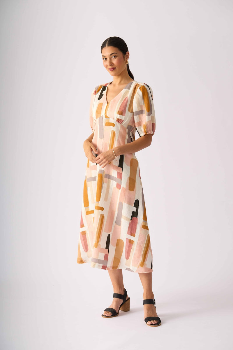 Foil EMPIRE-LY YOURS Dress in Block Art