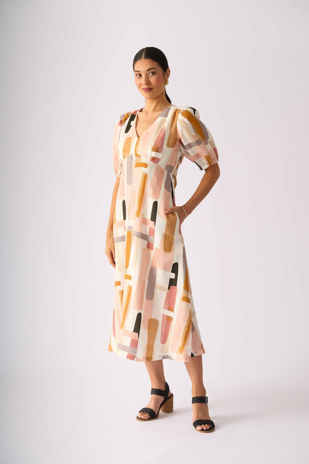 Foil EMPIRE-LY YOURS Dress in Block Art