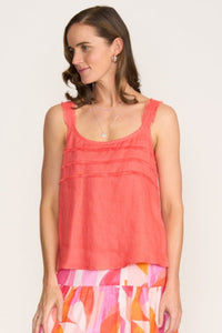 Foil Into The Fray Top in Melon