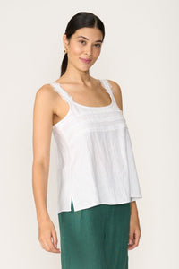 Foil Into The Fray Top in White