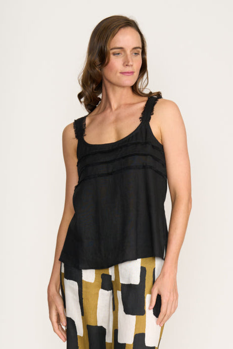 Foil Into The Fray Top in Black