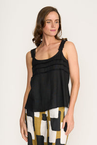Foil Into The Fray Top in Black