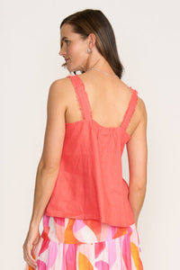 Foil Into The Fray Top in Melon