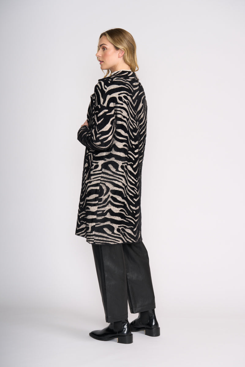 Foil Lash Queen Coat in Zebra