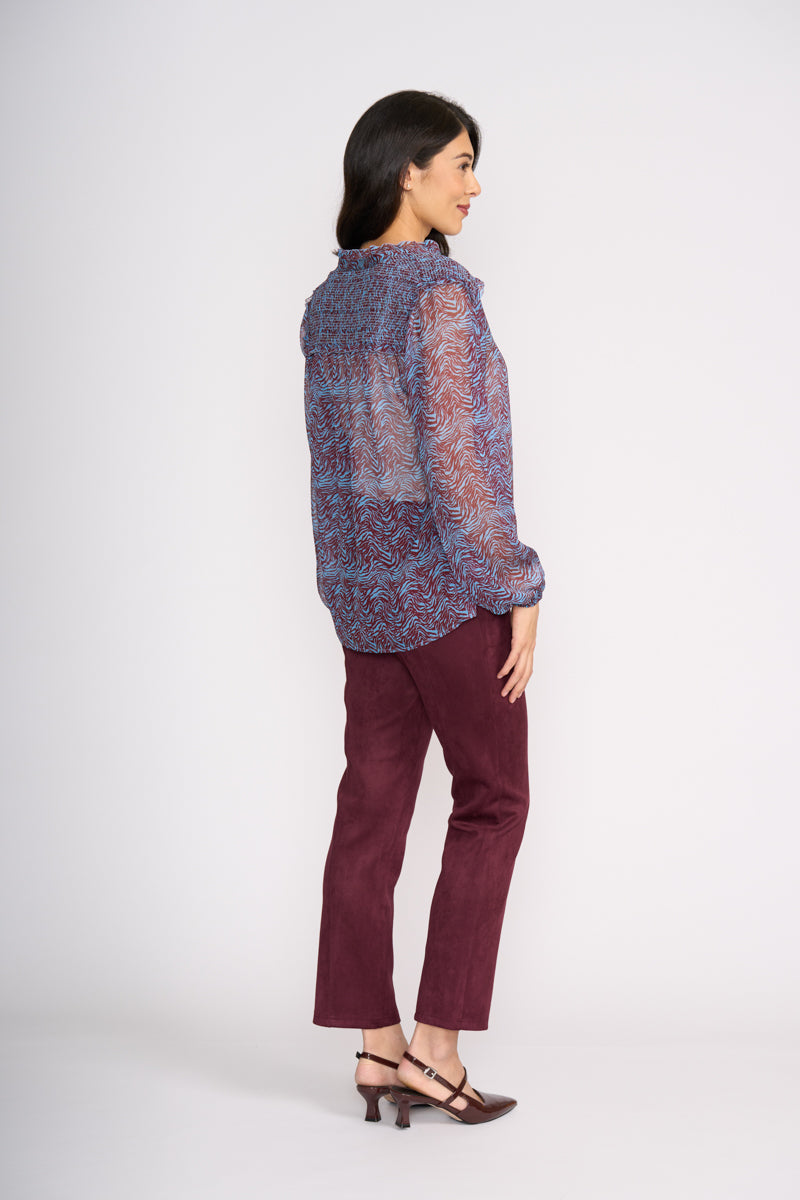Foil Stepping Out Blouse in Typography
