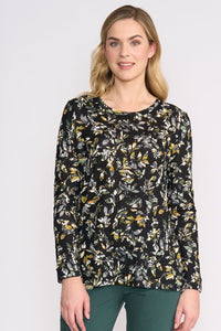 Foil Step Up Top in Leaf It