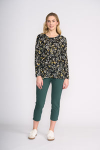 Foil Step Up Top in Leaf It