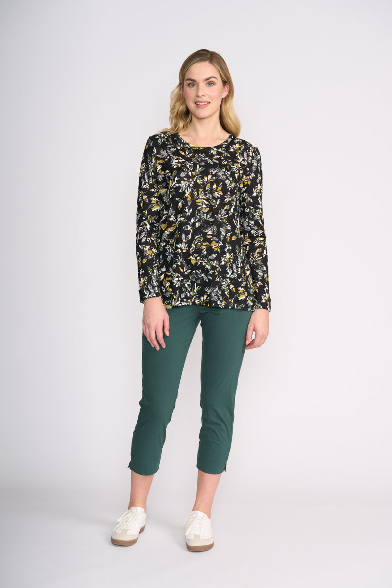 Foil Step Up Top in Leaf It