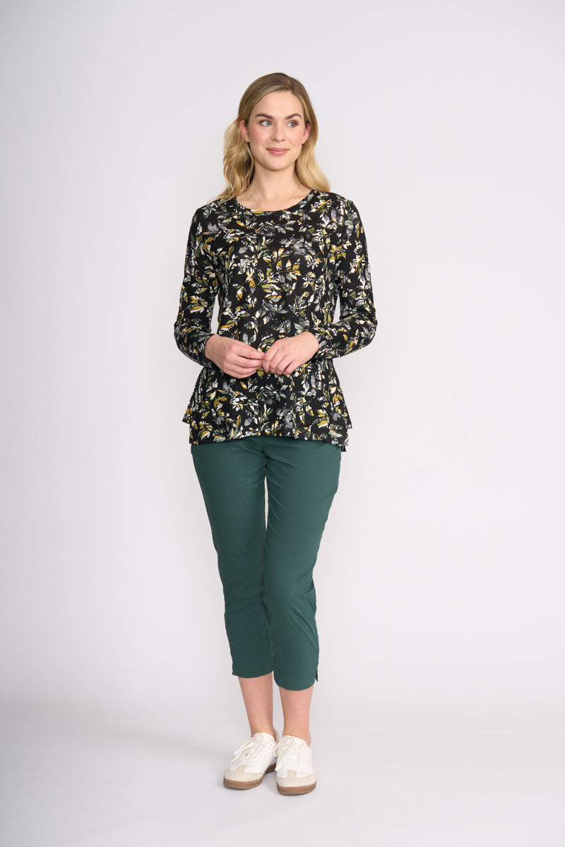 Foil Step Up Top in Leaf It