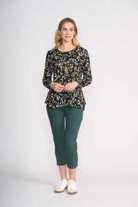 Foil Step Up Top in Leaf It