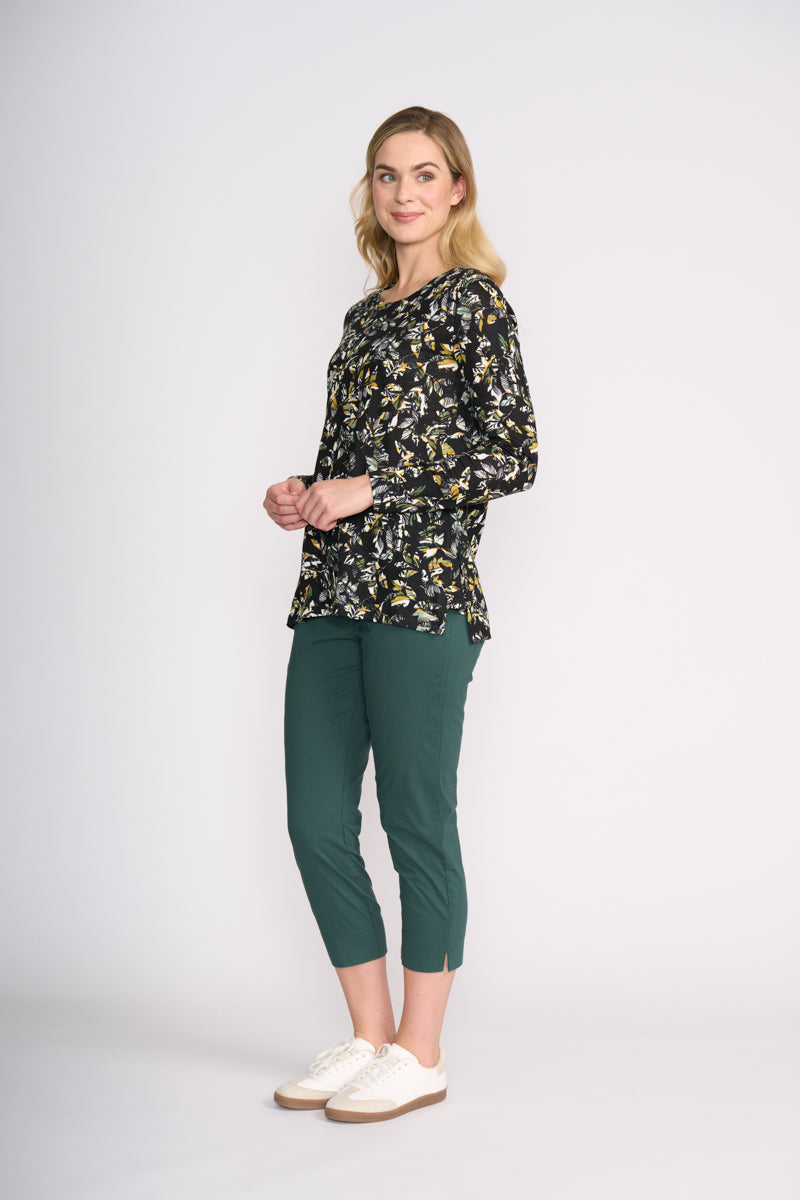 Foil Step Up Top in Leaf It