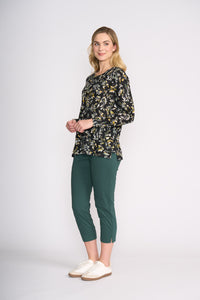 Foil Step Up Top in Leaf It