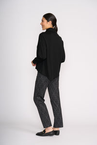 Foil At The Junction Top in Black