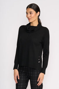 Foil Detail Driven Sweater in Black