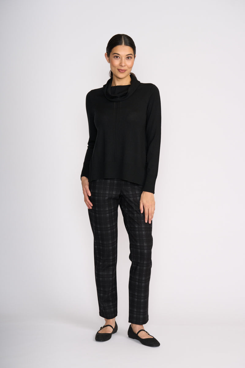 Foil Detail Driven Sweater in Black