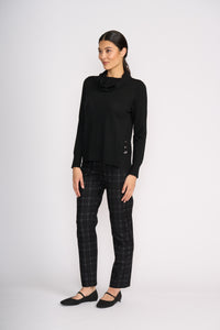 Foil Detail Driven Sweater in Black