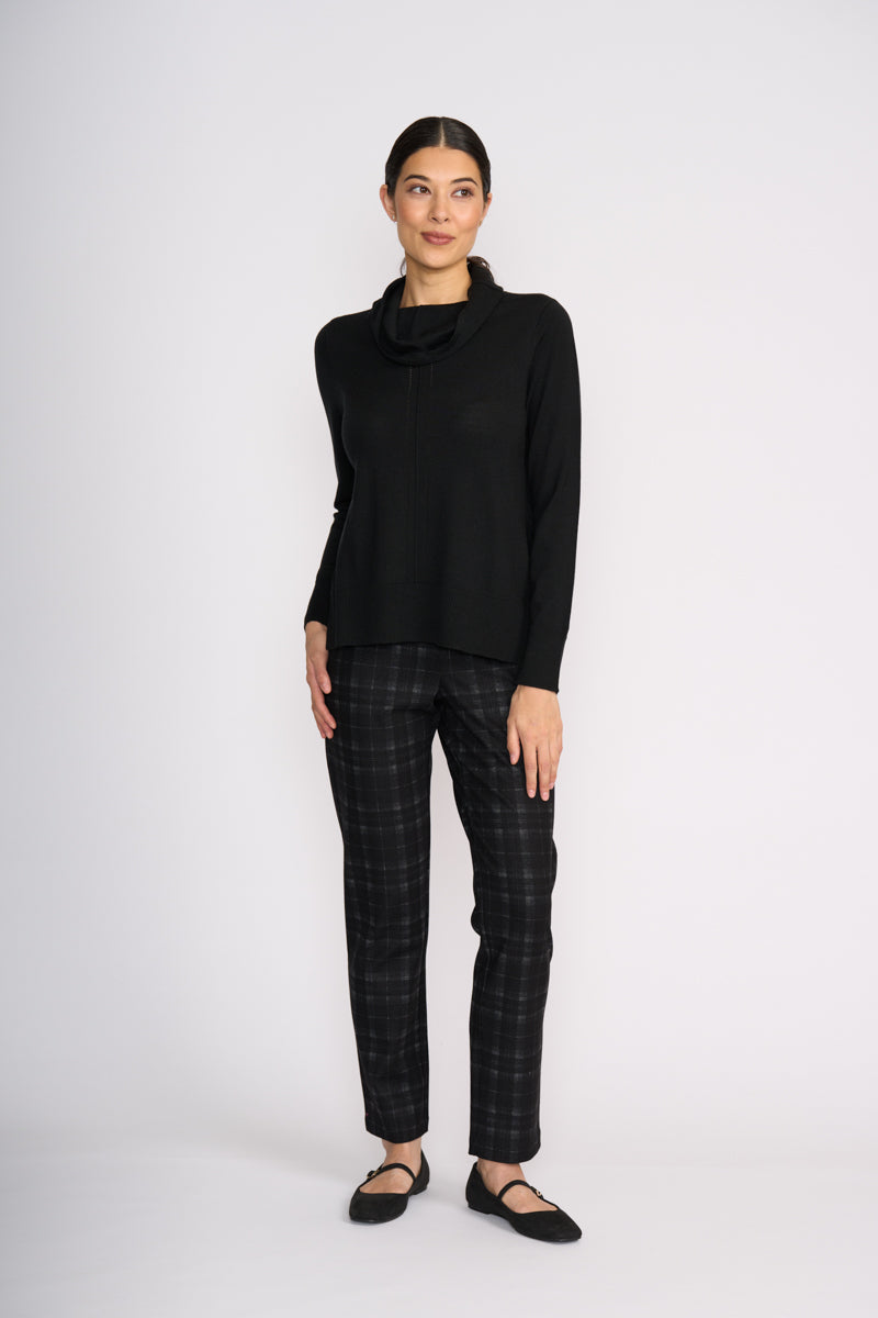 Foil Detail Driven Sweater in Black