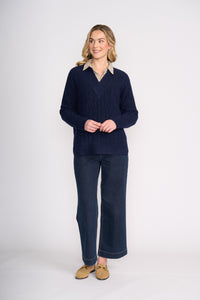 Foil Gauge Your Interest Sweater in Midnight