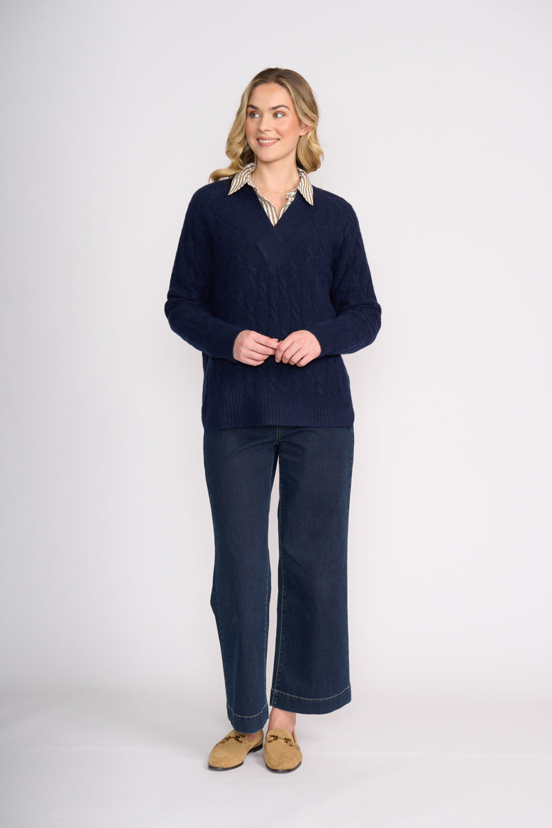 Foil Gauge Your Interest Sweater in Midnight