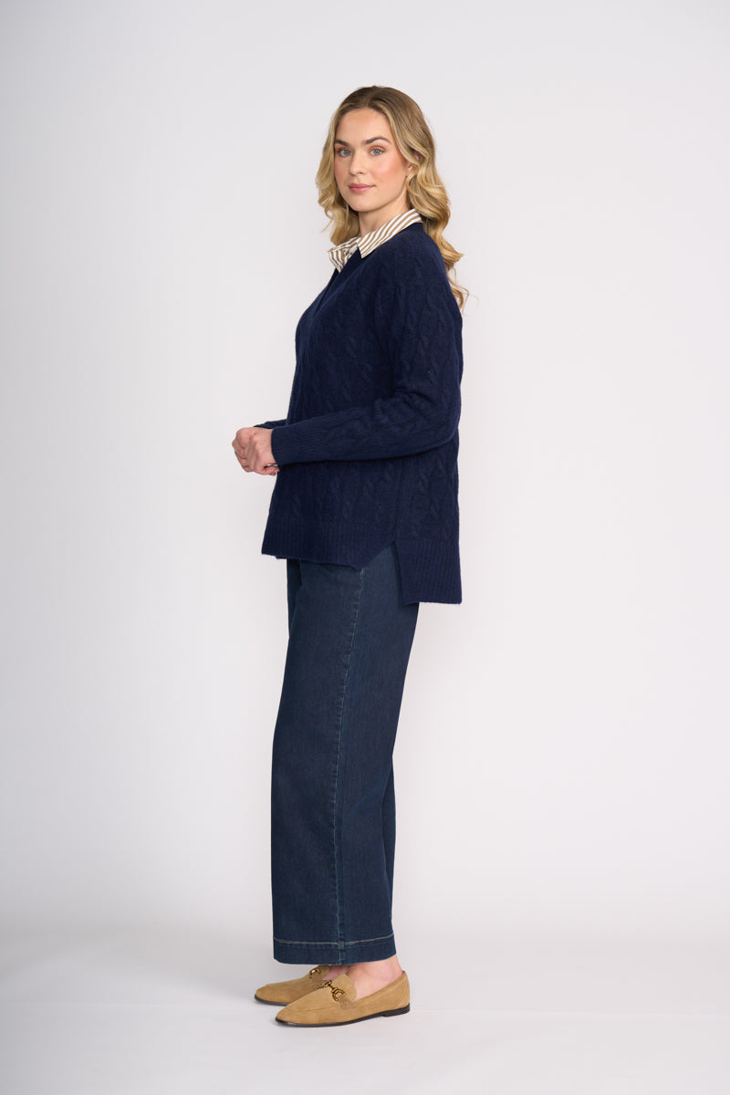 Foil Gauge Your Interest Sweater in Midnight