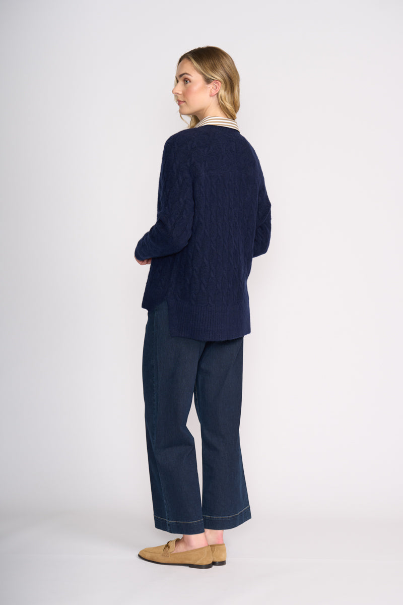 Foil Gauge Your Interest Sweater in Midnight