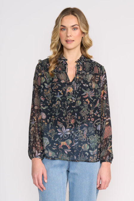 Foil Stepping Out Blouse in Narnia