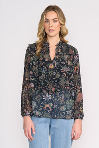 Foil Stepping Out Blouse in Narnia