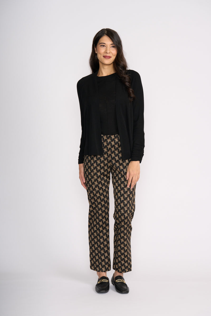 Foil Double Up Top in Black
