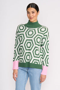 Foil Next Level Sweater in Sage Hex