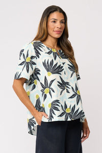 Foil ENCHANTING Top in Paper Flower