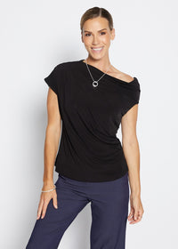 Philosophy KIMBA Asymmetric Top in Black