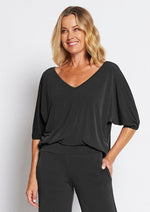 Philosophy GREAT Blouson Top in Black