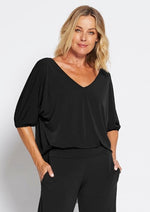 Philosophy GREAT Blouson Top in Black