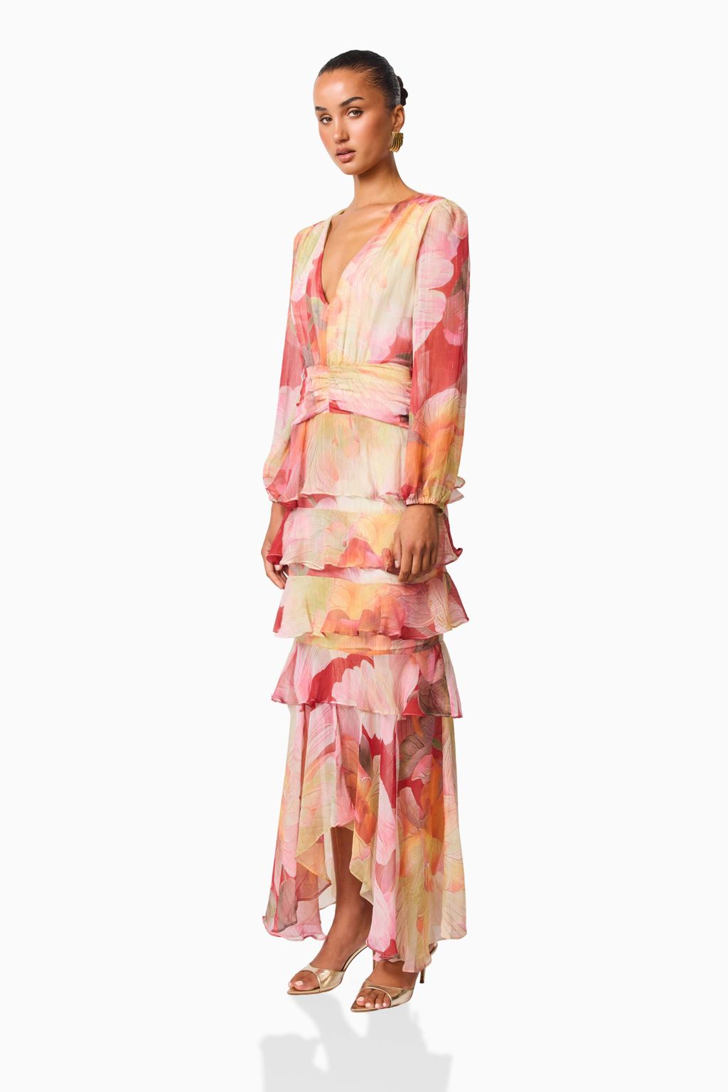 Elliatt SYLVANA Long Sleeve Gown in Floral