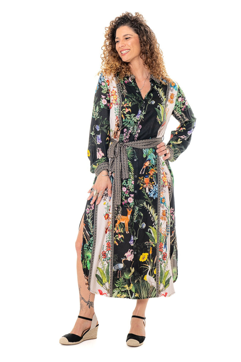 Cienna FOREST Buttoned Dress