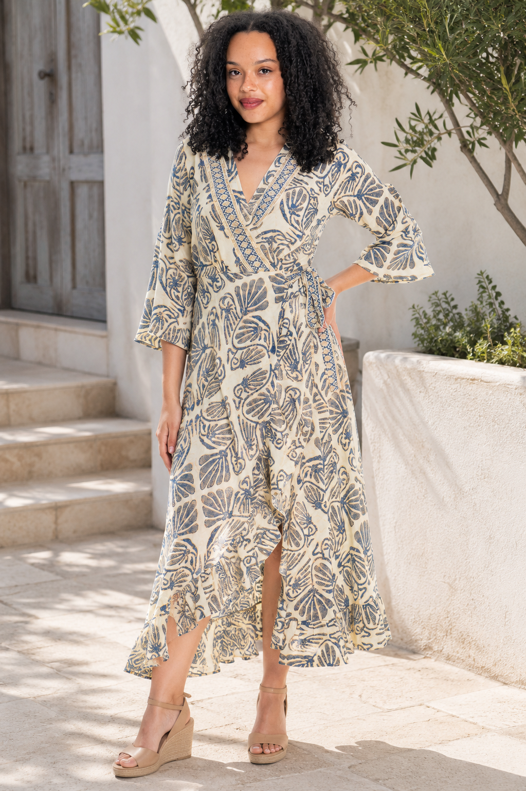 Cienna LAPIS Wrap Dress