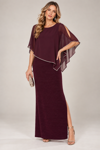 Lyman Sparkle Gown in Merlot Shimmer 179257