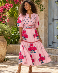 Ruby Ya Ya ALCARAZ Maxi Dress in Pink