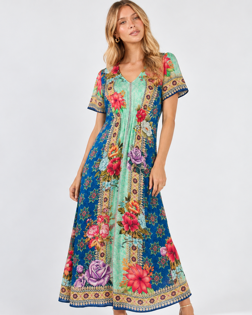 Lula Soul ALCAZAR Midi Dress in Navy