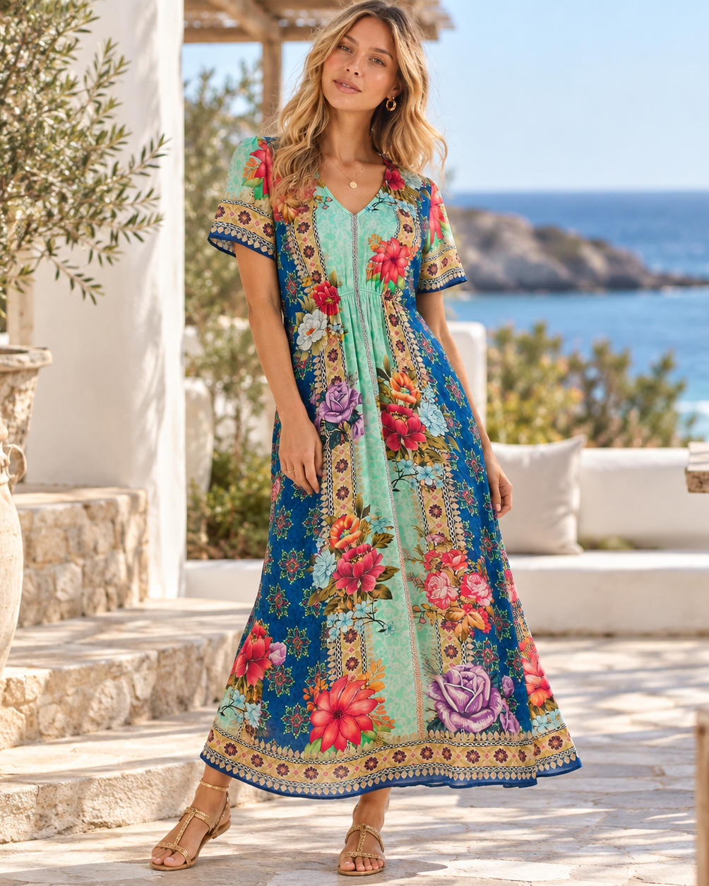 Lula Soul ALCAZAR Midi Dress in Navy