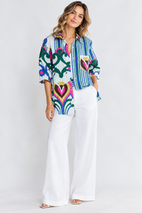 Lula Life SADIE Shirt in Ocean