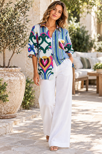 Lula Life SADIE Shirt in Ocean