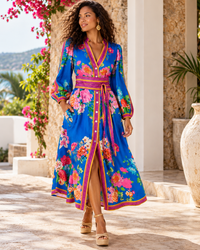 Ruby Ya Ya LIBERTE Maxi Dress in Blue