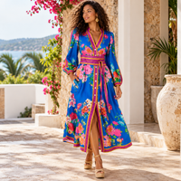 Ruby Ya Ya LIBERTE Maxi Dress in Blue