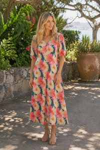 Foil EMPIRE-LY YOURS Dress in Flower Burst