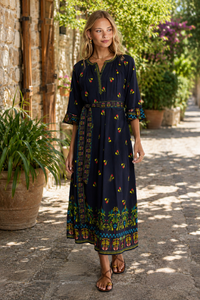 Lula Life EMMA Midi Dress in Ebony