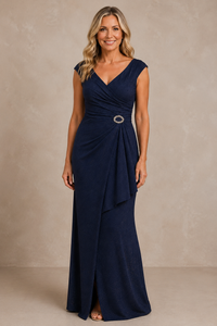 Trellis Lane CONNIE Gown in Navy Shimmer