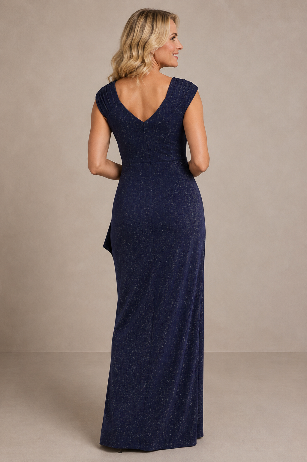 Trellis Lane CONNIE Gown in Navy Shimmer