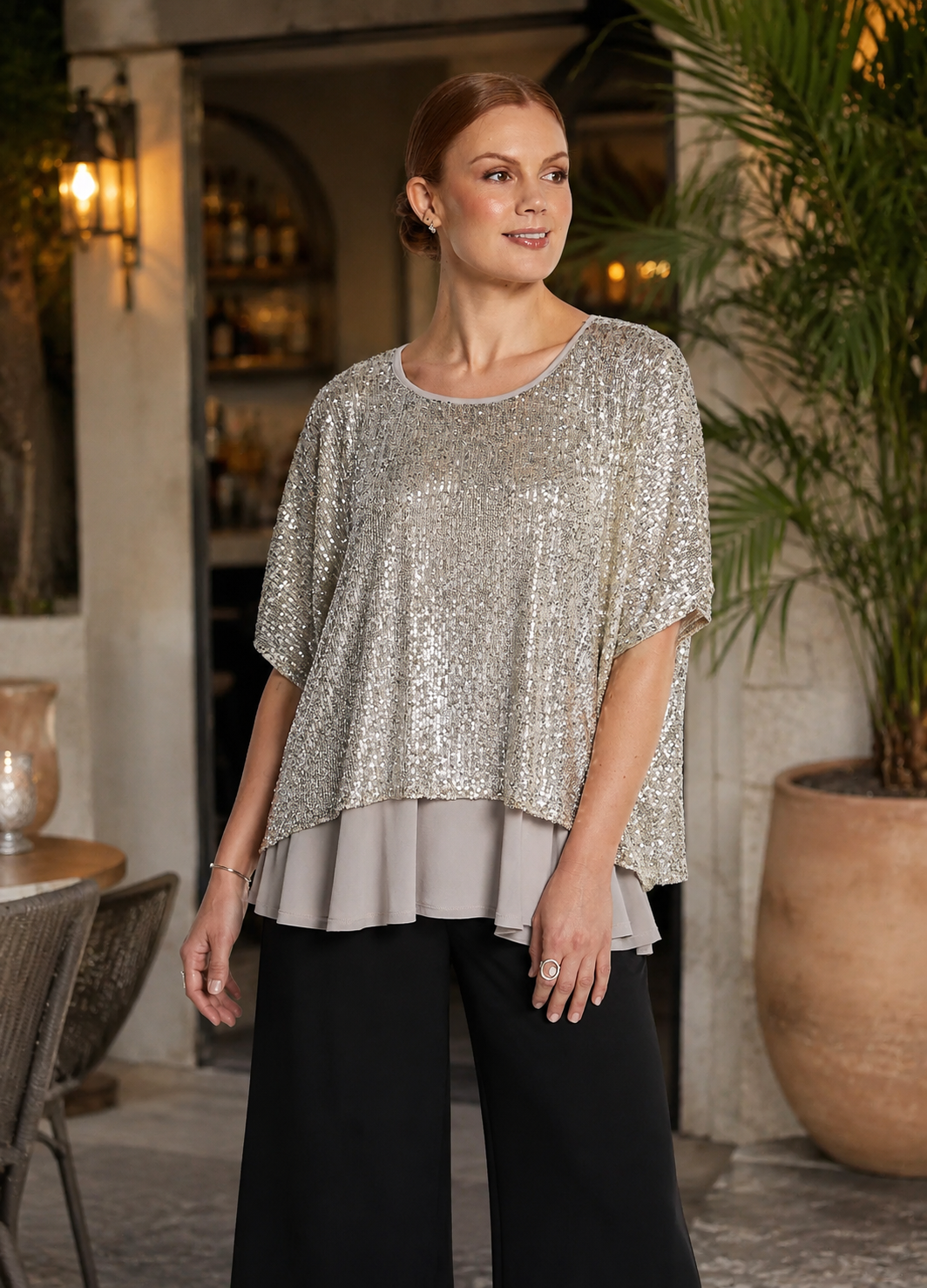 Philosophy KAY Sequin Top in Champagne Sparkle
